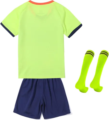 Miniatura 2 de LUCKYLUAN Conjunto de calcetines y pantalones cortos de fútbol para niños, uniforme deportivo de fútbol para niños y niñas