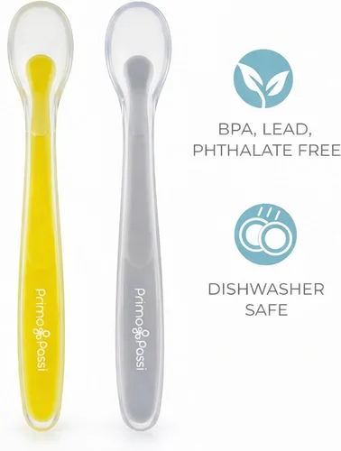 Miniatura 2 de Primo Passi - Baby Infant Toddler Best Soft - Cucharas de alimentación de silicona con punta I Entrenamiento de primera etapa I Juego de regalo de 4