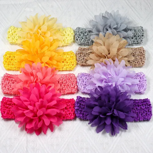 Miniatura 8 de 30 diademas de gasa para niñas pequeñas, suaves y elásticas, accesorios para el cabello para bebés, niñas, recién nacidos, bebés y niños pequeños