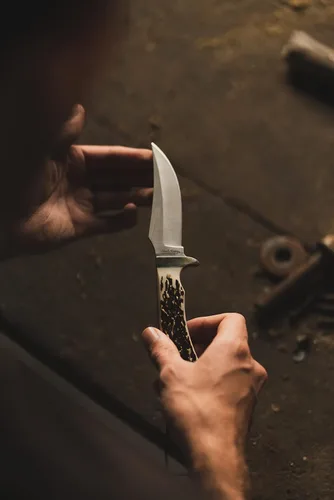 Miniatura 2 de Uncle Henry Cuerno de alce 8.5 pulgadas de alto carbono SS cuchillo de hoja fija de espiga completa con una hoja de 4.25 pulgadas y mango