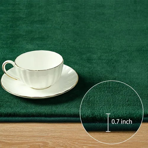 Miniatura 6 de Softlife Alfombra verde de 2 x 6 pies para dormitorio, sala de estar, lavable, suave, esponjosa, alfombra de pasillo antideslizante, alfombra