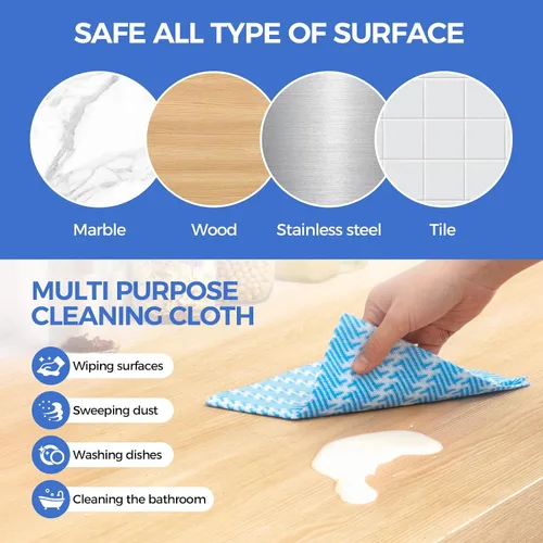Miniatura 3 de Paños de Limpieza Reutilizables Handi Toallitas, Paños Reutilizables, Toallas para Platos Desechables, Toallitas Prácticas Secas, Grandes