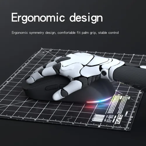 Miniatura 3 de Ratón inalámbrico XT624 Bluetooth, recargable con LED, ergonómico con modo múltiple 2.4G USB inalámbrico + BT1+BT2, mouse Bluetooth portátil