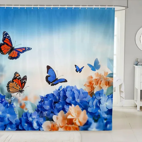 Miniatura 19 de Erosebridal Lineman - Cortina de ducha para niños y hombres, electricista, liniero, cortina con estampado de silueta de estilo europeo, cortina