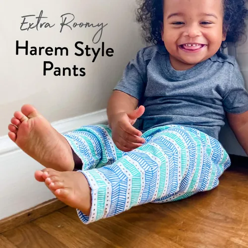 Miniatura 4 de HonestBaby Pantalones harén de algodón orgánico para bebé, paquete múltiple