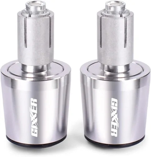 Manillar de motocicleta, peso final, agarres para manillar, tapa antivibración, enchufe plateado para Suzuki Gixxer 150sf 250sf 155 accesorios