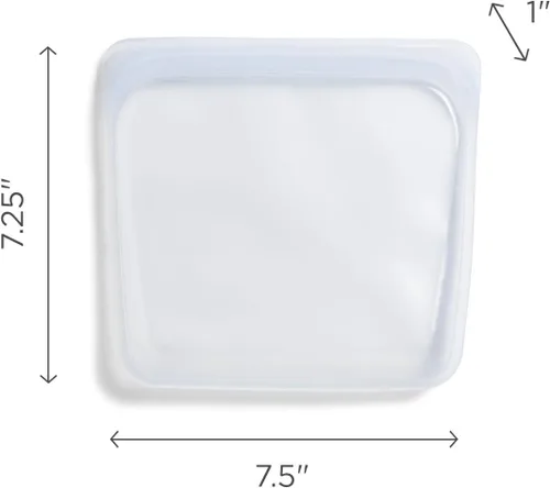 Miniatura 4 de Bolsa de almacenamiento reutilizable de silicona premium Stasher para sándwiches, color aqua, apta para microondas, sous vide, lavavajillas, horno