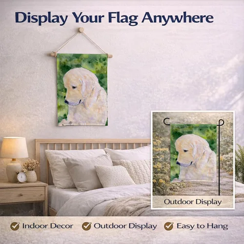 Miniatura 7 de Caroline's Treasures SS8757GF - Bandera decorativa para jardín con diseño de Golden Retriever para jardín, jardín, jardín, multicolor, diseño