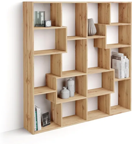 Miniatura 62 de Mobili Fiver, Iacopo XS Estantería con puertas de panel (63.31 x 31.5 pulgadas), color negro Ashwood, Made in Italy