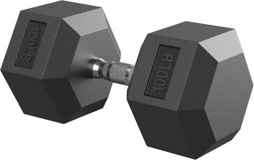 Miniatura 20 de HANDBODE Juego de mancuernas hexagonales de 40 a 570 libras, mancuernas de ejercicio y fitness con revestimiento de goma, peso de mano