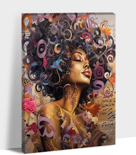 Miniatura 6 de Arte de pared afroamericano, decoración de rey y reina bailarín negro para sala de estar, arte de pareja de amor negro para dormitorio, lienzo