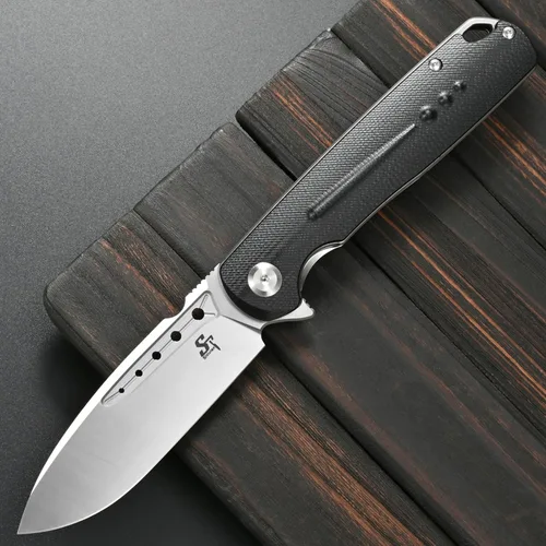 Miniatura 2 de Sitivien ST131 - Cuchillo plegable, hoja D2 G10, cuchillo de herramientas EDC con bloqueo de forro para acampar al aire libre, senderismo, pesca