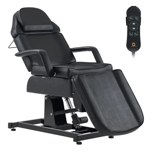 Miniatura 10 de BarberPub Cama facial totalmente eléctrica con 3 motores para esteticista, silla de tatuaje eléctrica para cliente, cama facial para esteticista