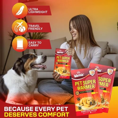 Miniatura 5 de Warmie Súper calentador para perros y gatos Paquetes de calor para mascotas activadas por aire Más grande y ancho para calidez en la cama