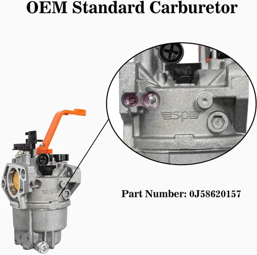 Miniatura 2 de Ensamble de Carburador fullas SP para Generador Portátil Generac GP7500 GP8000 GP8000E 420cc OEM Parte 0G8442A112