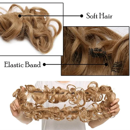 Miniatura 4 de Moño desordenado, pieza de pelo de moño desordenado, pieza de cabello de 31.4 pulgadas de largo, despeinado, esponjoso, extensiones de cola