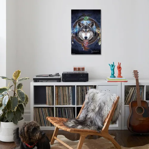 Miniatura 4 de Trends International Brigid Ashwood - Póster de pared de guía de lobo celta, 22.37 x 34.00 pulgadas, lienzo estirado