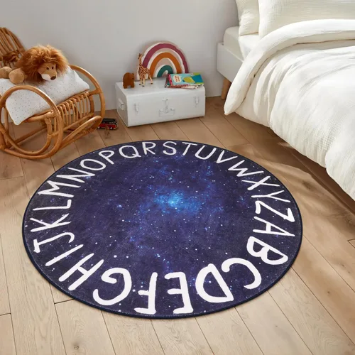 Miniatura 22 de LIVEBOX ABC Play Room - Alfombra redonda para niños, alfombra grande y colorida para guardería, alfombra de área de arcoíris para aula, alfombras