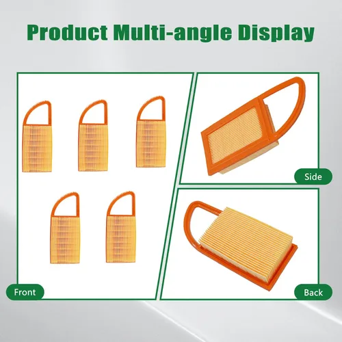 Miniatura 3 de Paquete de 5 filtros de aire 4282 141 0300 de repuesto para sopladores de mochila Stihl BR500 BR550 BR600