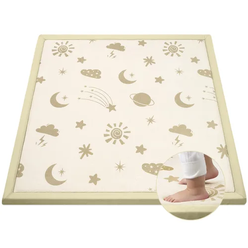 Miniatura 12 de Tapete de juego de 50 x 50 pulgadas para el suelo y el parque infantil, tapete de espuma de alta densidad de 1.2 pulgadas de grosor, alfombra