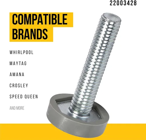 Miniatura 2 de PartsBroz 22003428 Pierna niveladora – Compatible con lavadora Whirlpool Maytag Amana Speed Queen Crosley – Reemplaza AP4027416 20409 3-10934