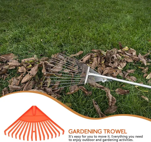 Miniatura 4 de GANAZONO Rastrillo de hojas para jardín, herramienta de reemplazo de cabezal de rastrillo de arbusto, patio, hierba, herramienta de limpieza