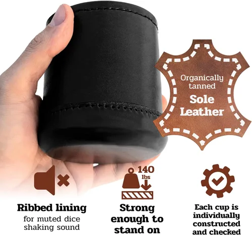 Miniatura 2 de Alex Cramer Golden Gate - Juego de 5 dados blancos, bolsa con cordón y juegos de libro de dados (dados de mentiroso) incluidos, taza de dados