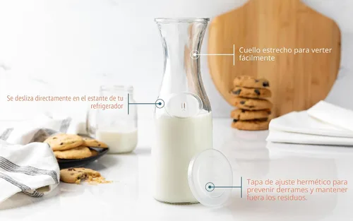 Miniatura 4 de KooK Jarra de vidrio, suministros de barra de mimosa, jarras con tapa, juego de 3, jarra de agua de vidrio, dispensadores de bebidas para fiestas