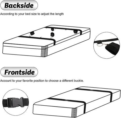 Miniatura 8 de Base de cama sexual tamaño King resistente para sujetar sexo tamaño matrimonial para tobillos y barra de muñeca, liga sexual para piernas y manos