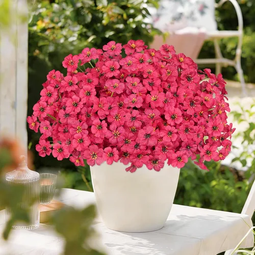 Miniatura 13 de AmyHomie 16 paquetes de flores artificiales de eucalipto negro para exteriores, resistentes a los rayos UV, flores sintéticas que no se decoloran