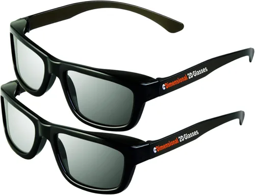 Paquete de 2 gafas 2D – Convierte las películas 3D de nuevo en 2D 2 pares para Sony, LG, Vizio TV y con todos los demás televisores pasivos 3D