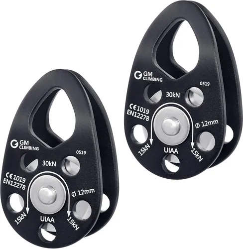 Miniatura 15 de GM CLIMBING Polea micro 30kN CE UIAA de la mejilla del oscilación certificada
