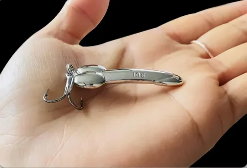 Miniatura 4 de 5 cucharas de pesca señuelo para trucha, salmón, anzuelos agudos de pesca, anzuelos giratorios, ganchos de pesca de aleación de zinc de metal duro