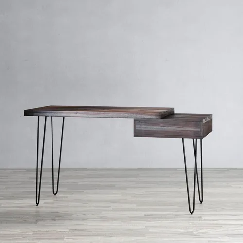 Miniatura 2 de Jofran Nature's Edge - Escritorio de madera de acacia maciza, 54 pulgadas de largo x 22 pulgadas de ancho x 30 pulgadas de alto, pizarra