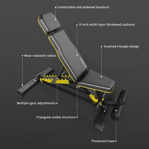 Miniatura 4 de DONIUZ Banco Resistente Ajustable Banco de Entrenamiento Press de Banca para Gimnasio en Casa Entrenamiento de Fuerza, Silla Romana Multifuncional