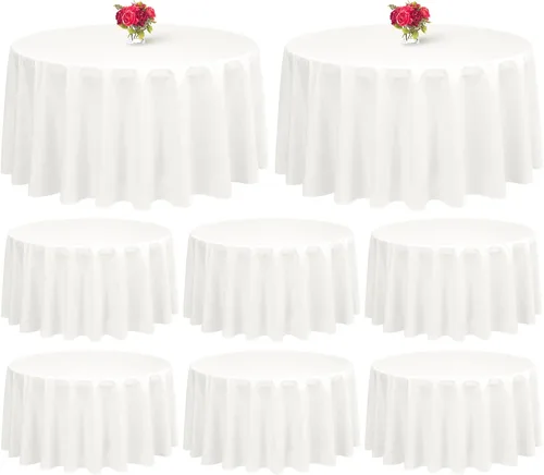 Miniatura 97 de Showgeous Paquete de 4 manteles rectangulares de poliéster de 60 x 102 pulgadas, resistentes a las arrugas, lavables, para bodas, mesas de comedor