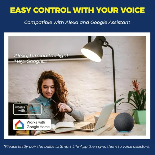 Miniatura 4 de Lightinginside - Bombillas inteligentes de 100W equiv., 1350LM 11W, bombilla inteligente que funciona con Alexa/Google Home/Smart Life, A19 E26