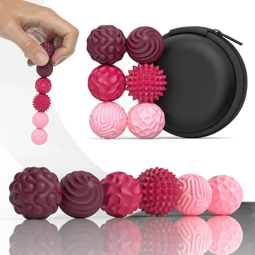 Miniatura 12 de Bolas Magnéticas de Silicona Juguete Fidget para Adultos, Bolas de Imanes de Silicona Suave, 2PCS Extra Grandes de 40.5mm Juguetes Sensoriales