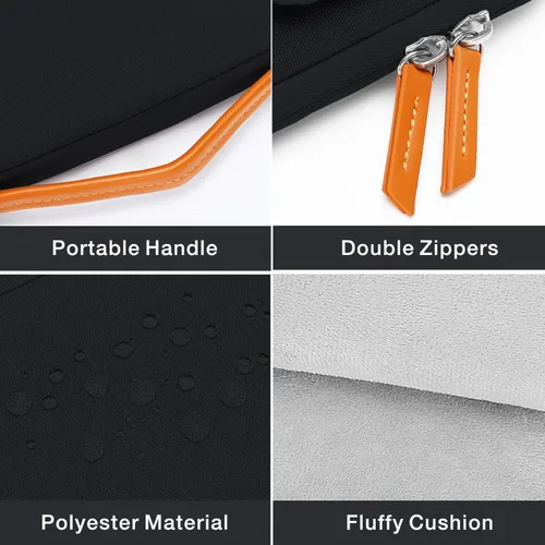 Miniatura 5 de MOSISO 360 - Bolsa protectora para laptop para hombre, bolsas de computadora de 15 a 16 pulgadas compatibles con MacBook Pro 16/Air 15, HP Dell