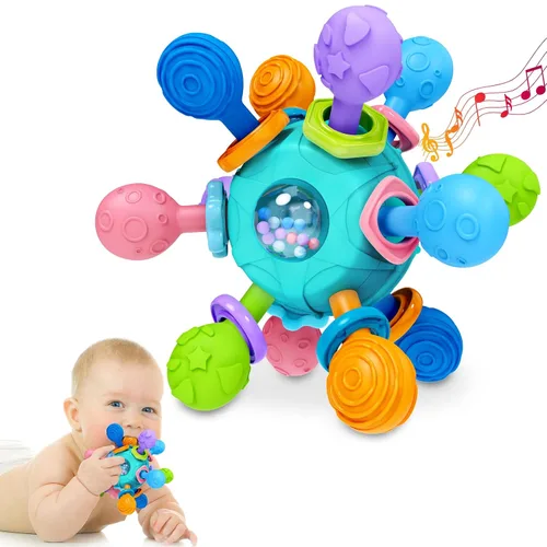 Miniatura 11 de Juguetes de Dentición para Bebés Mordedores para Bebés de 0-6 Meses Juguetes para Bebés Niñas Regalos para 0 3 6 9 12 Meses, Sonajeros para Recién