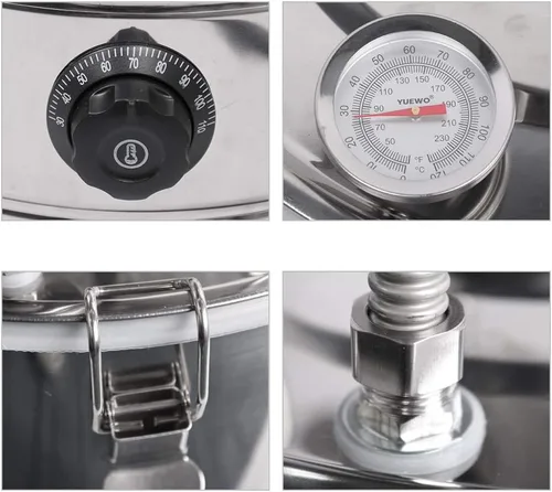 Miniatura 4 de YUEWO Calefacción eléctrica de 110 V, destilador automático de agua sin alcohol, barril de whisky, kit de fabricación de vino para encimera casera