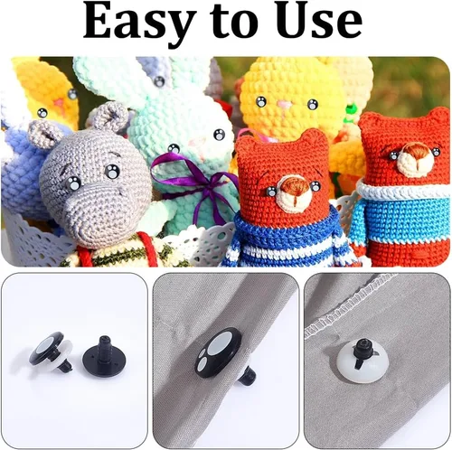 Miniatura 4 de PH PandaHall Ojos grandes de seguridad, 40 juegos de ojos de ganchillo, ojos amigurumi, ojos de animales de peluche, ojos kawaii, ojos artesanales