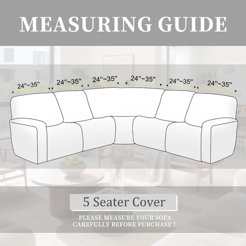 Miniatura 3 de Fundas de sofá reclinable seccional 100% impermeables para sofá reclinable en forma de L, funda de sofá modular de esquina en forma de L, fundas