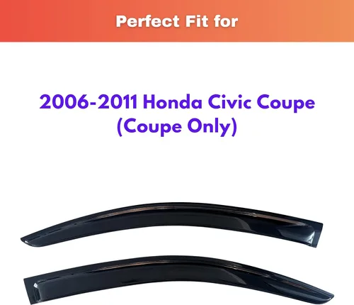 Miniatura 223 de KPY Visor de ventana compatible con Kia Soul 2009-2013, Protector contra lluvia de 4 unidades, deflectores de ventilación de ventana lateral
