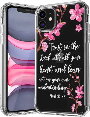 Miniatura 21 de Funda para iPhone 11 Bible Verses Series – Bonita Biblia Versos, citas, flores, diseños florales, inspiradoras, niñas y mujeres, suave protector
