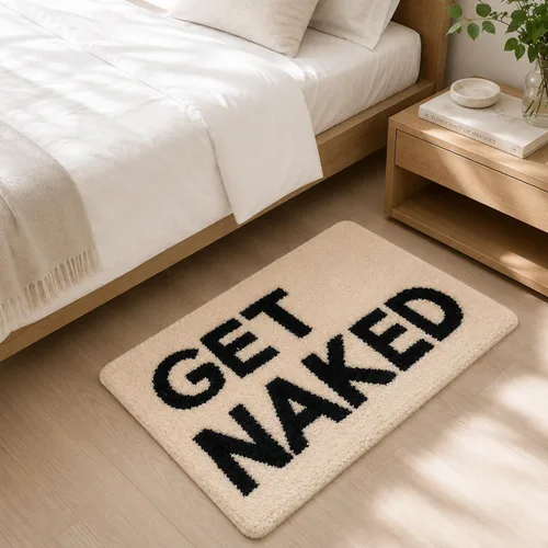 Miniatura 8 de Get Naked - Alfombra de baño antideslizante, bonita alfombra de baño copetuda, alfombra de baño de microfibra lavable para interiores, para baño