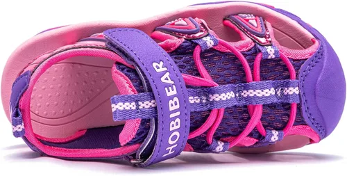 Miniatura 6 de BODATU - Sandalias de verano para niños y niñas, para exteriores, playa y deportes, con puntera cerrada (para bebé, niñas y niños pequeños y grandes)