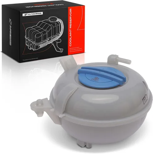 A-Premium Tanque de depósito de recuperación de desbordamiento de refrigerante [con tapa] Compatible con Volkswagen Jetta, Golf, Golf Alltrack, Golf