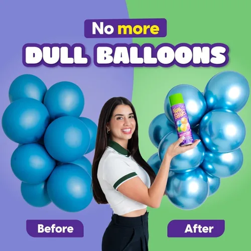 Miniatura 4 de Shiny Fiesta Party Shine Balloon Shine Spray, Spray de Silicona para Globos de Látex, Spray de Brillo para Globos, Impermeable, Sin Fragancia y Sin