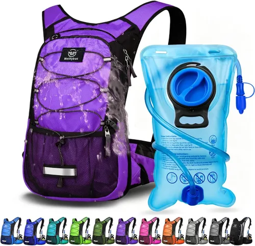 Miniatura 12 de Mothybot Mochila de Hidratación Aislada con Vejiga de Agua de 3L Libre de BPA a Prueba de Fugas, Mochila de Senderismo Ligera de Gran Almacenamiento